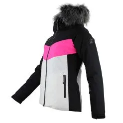 PEAK MOUNTAIN Blouson De Ski Femme AFIDOL Noir/fuchsia -Planche à Ski Soldes Boutique AFIDOL HE BF NOIR FUSHIA PROFIL 1500