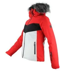 PEAK MOUNTAIN Blouson De Ski Femme AFIDOL Rouge/noir -Planche à Ski Soldes Boutique AFIDOL HE NR ROUGE NOIR PROFIL 1500