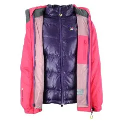 PEAK MOUNTAIN Blouson De Ski 3 En 1 Femme ACIXI Fushia -Planche à Ski Soldes Boutique Blouson de ski 3 en 1 Femme ACIXI fushia BLO ACIXI