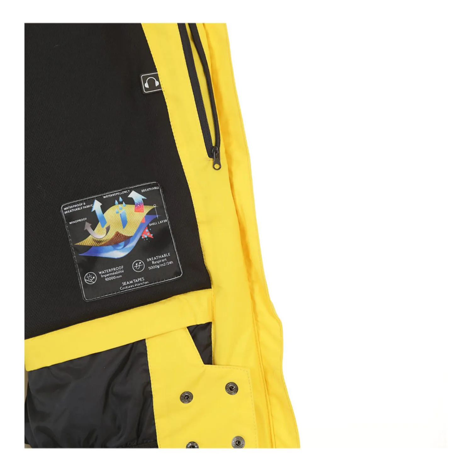 PEAK MOUNTAIN Blouson De Ski Femme ANCELLE Jaune 5 PEAK MOUNTAIN Blouson De Ski Femme ANCELLE Jaune – Image 5