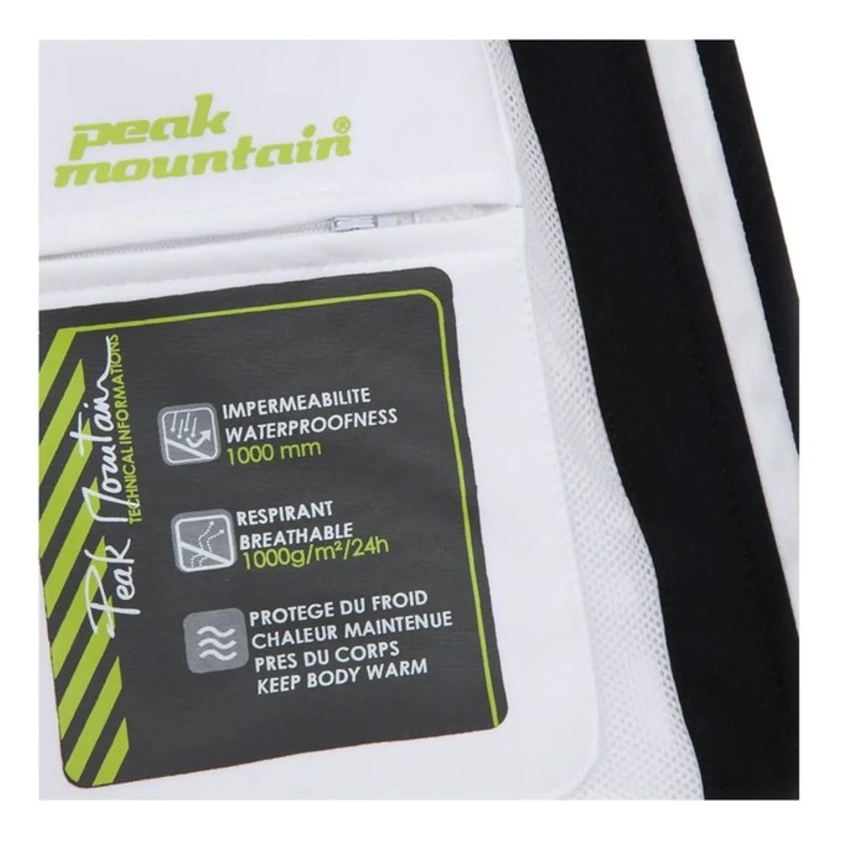 PEAK MOUNTAIN Blouson De Ski Femme AVENE Blanc 5 PEAK MOUNTAIN Blouson De Ski Femme AVENE Blanc – Image 5