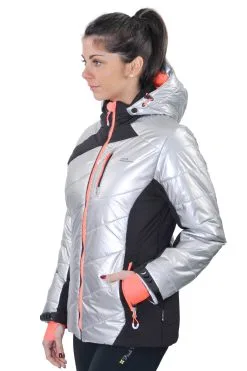 PEAK MOUNTAIN Blouson De Ski Femme ACILVER Argent/noir -Planche à Ski Soldes Boutique doudoune de ski femme acilver argentnoir2 1 scaled