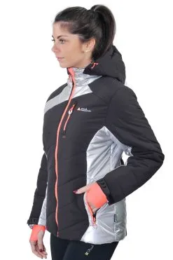 PEAK MOUNTAIN Blouson De Ski Femme ACILVER Noir/argent -Planche à Ski Soldes Boutique doudoune de ski femme acilver noirargent3 1 scaled